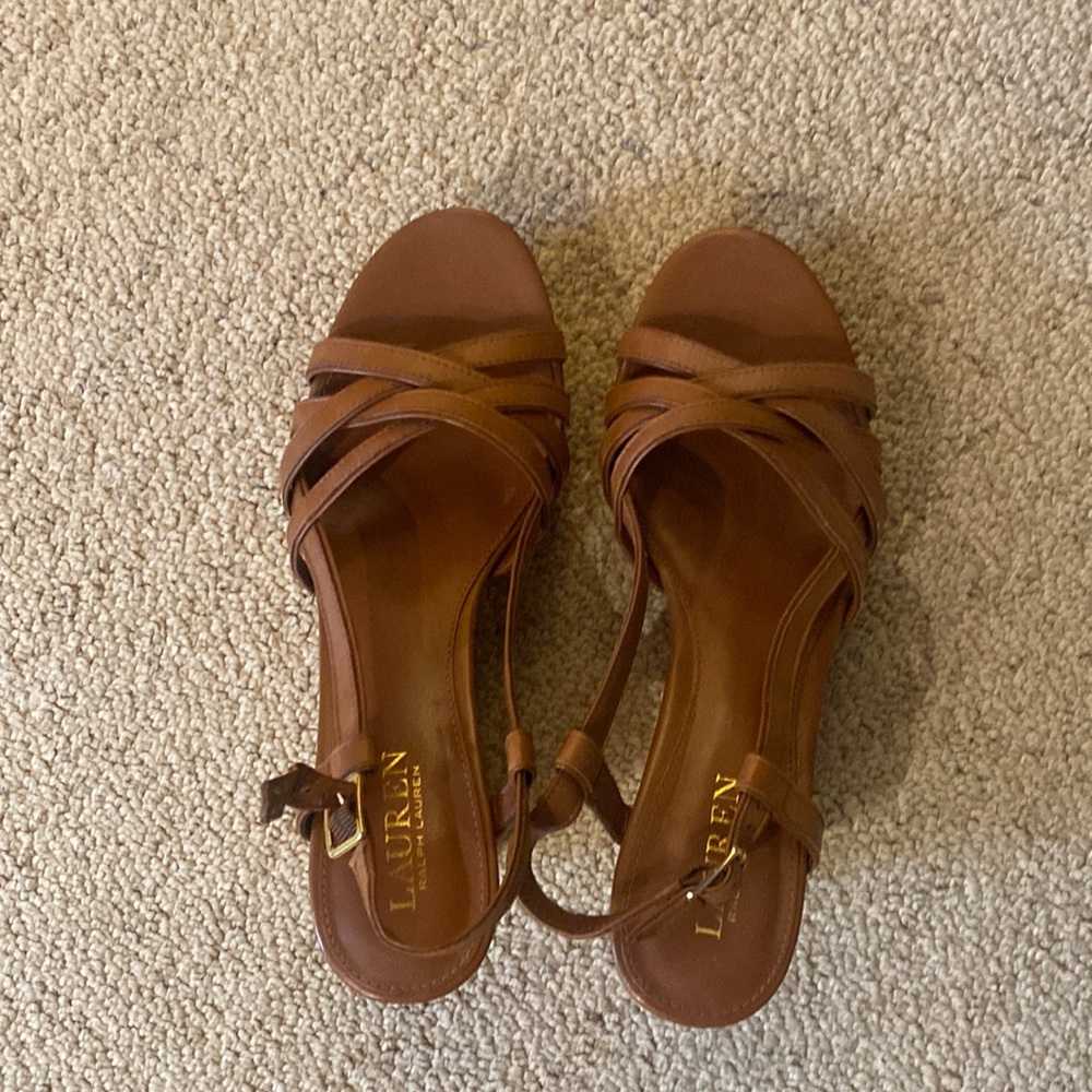 Ralph Lauren Quaylin wedges size 8.5 never worn